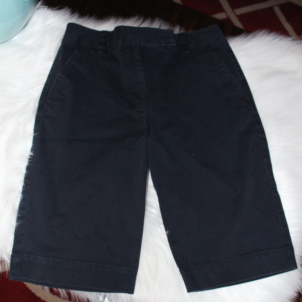 Talbots, black stretch Bermuda shorts ...